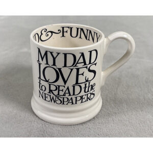 Emma Bridgewater "My Dad Loves....." Mug England Ivory & Black Bnfts Charity